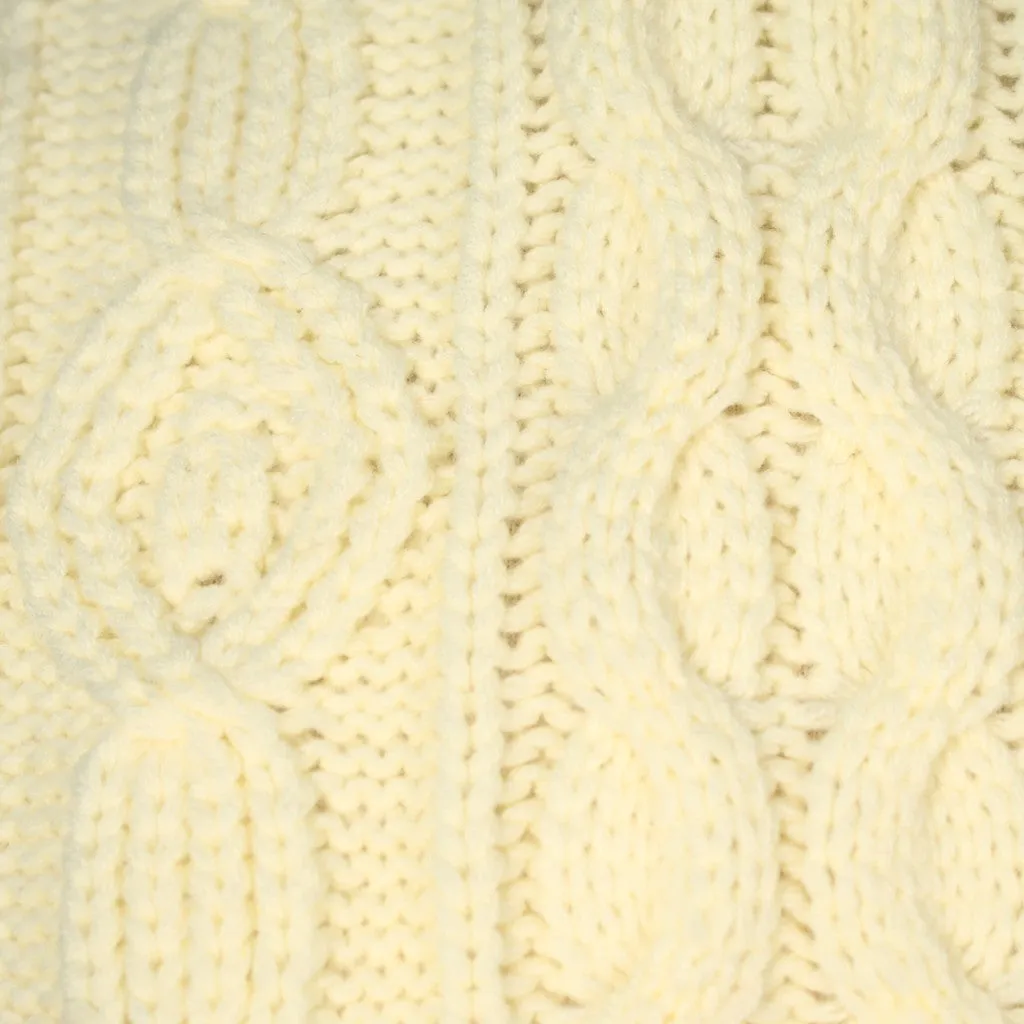 1960s Cream Cable Knit Sweater