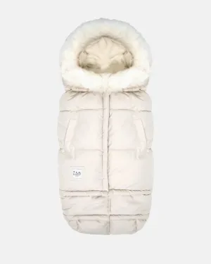 7 A.M. Enfant Blanket 212 Evolution - White Fur & Beige Heather Tundra