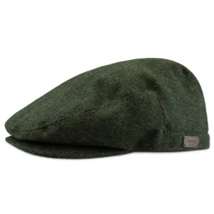 Barbour Barlow Flat Cap - Olive Herringbone