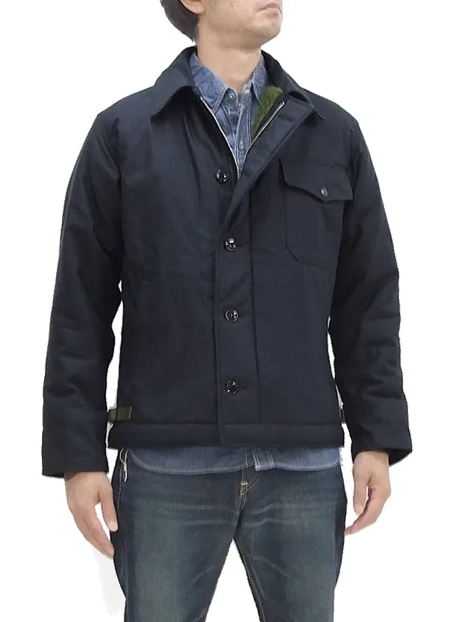 Buzz Rickson Jacket Men's Reproduction of US Navy A-2 Deck Jacket BR14957 Navy-Blue