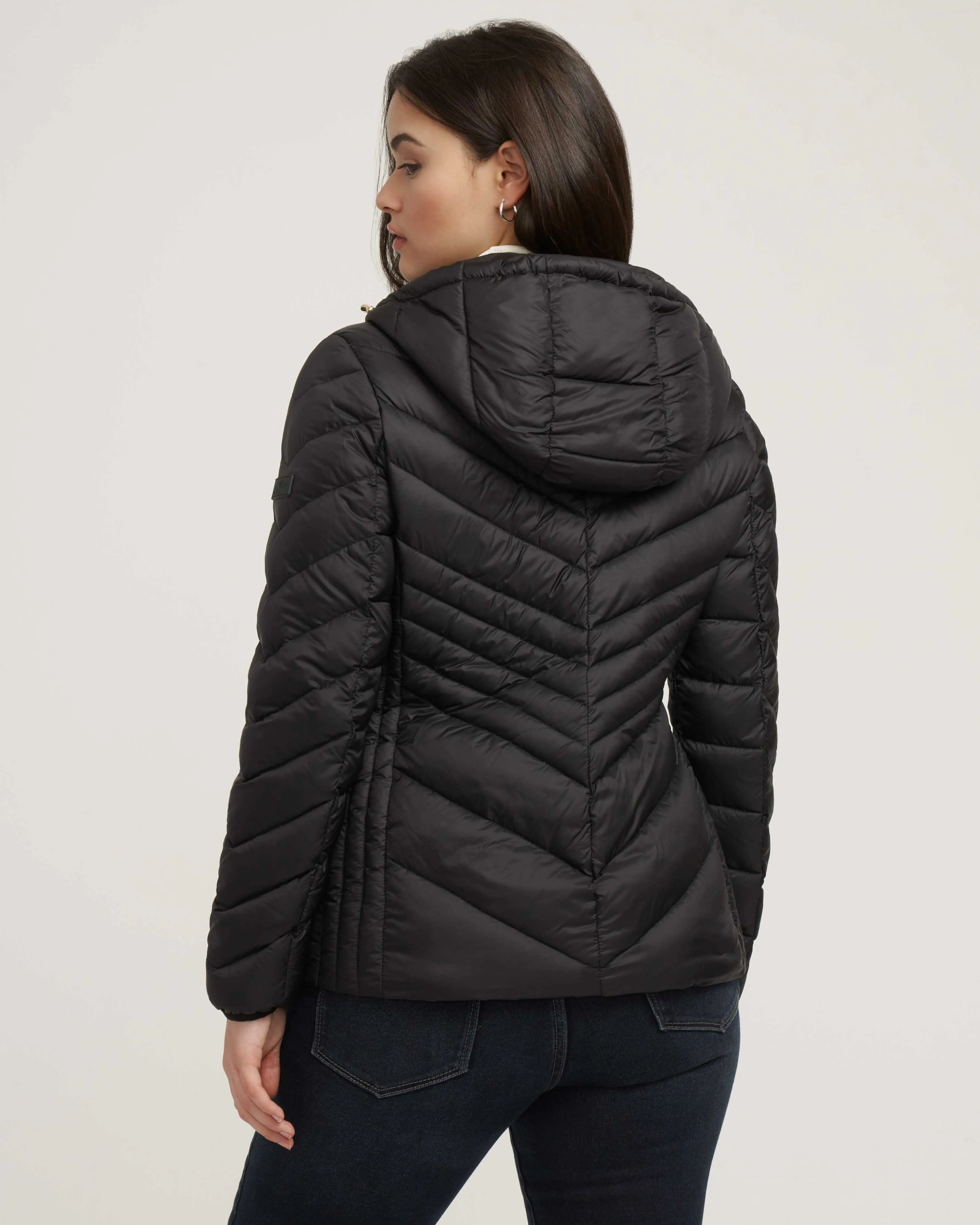 Chevron Packable Puffer Jacket