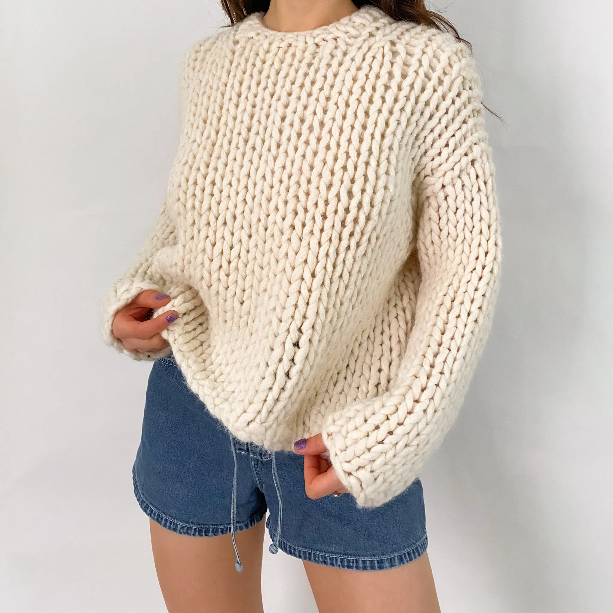 Chunky Knit Sweater - S/M