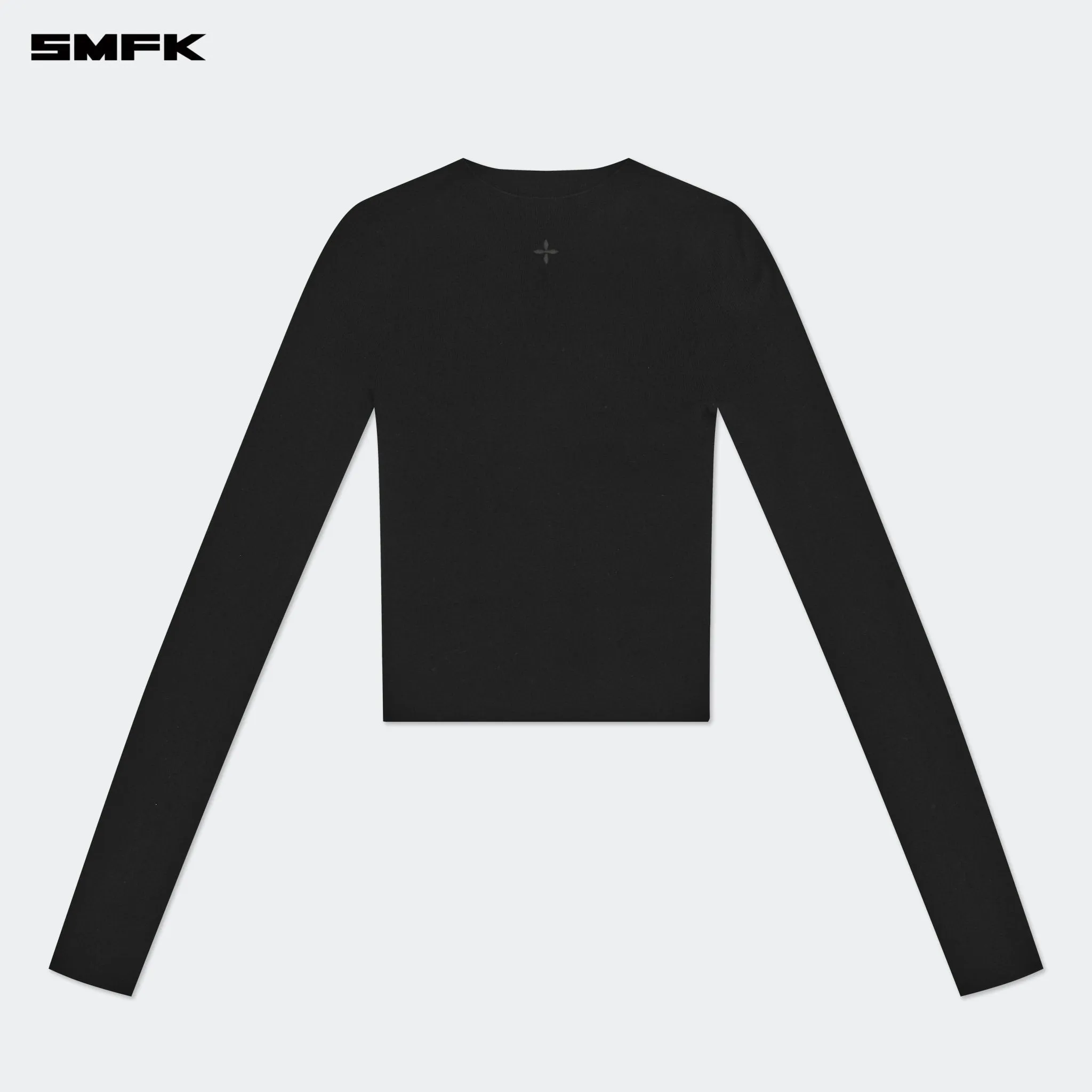 Compass Hug Turtleneck Knit Sweatshirt In Black