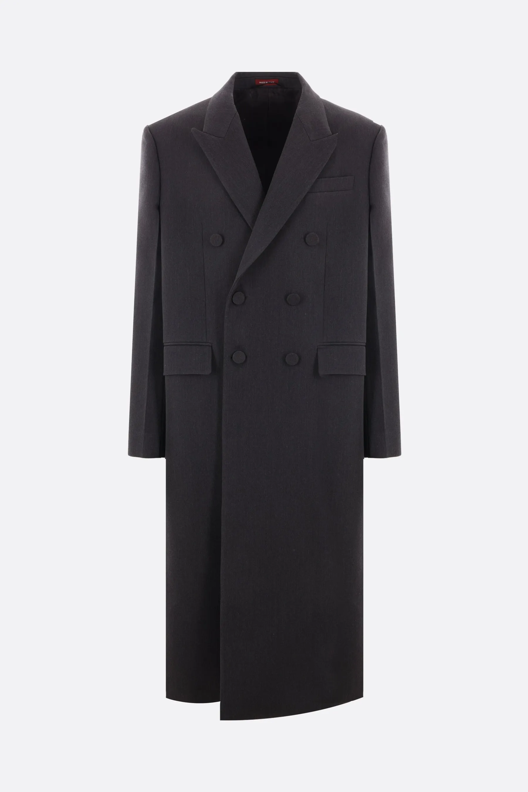 Double-breasted Structured Wool Coat