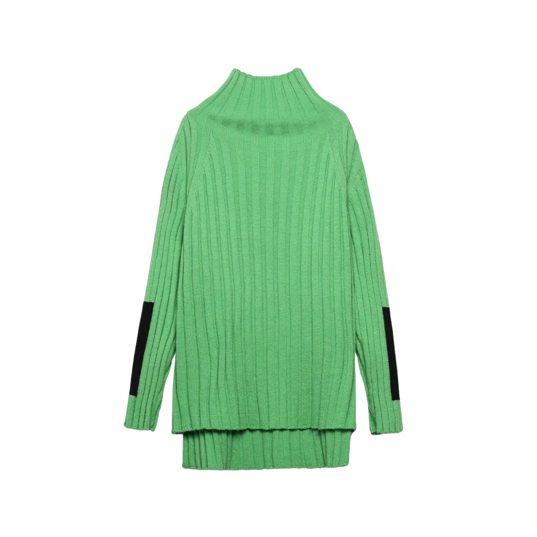 Elbow Patch Turtleneck Sweater