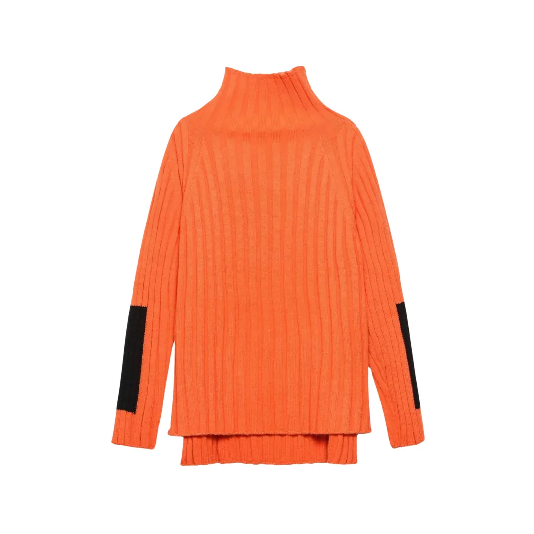 Elbow Patch Turtleneck Sweater