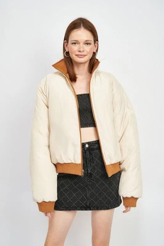 EMORY PARK Oriane Reversible Puffer Jacket