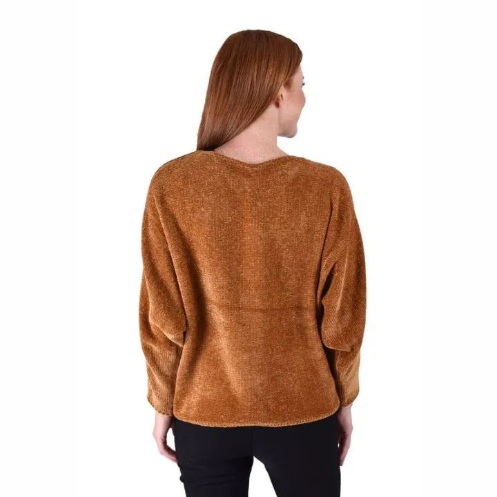 Ethyl Women's The Amari-Leilani Chenille Boat neck Sweater