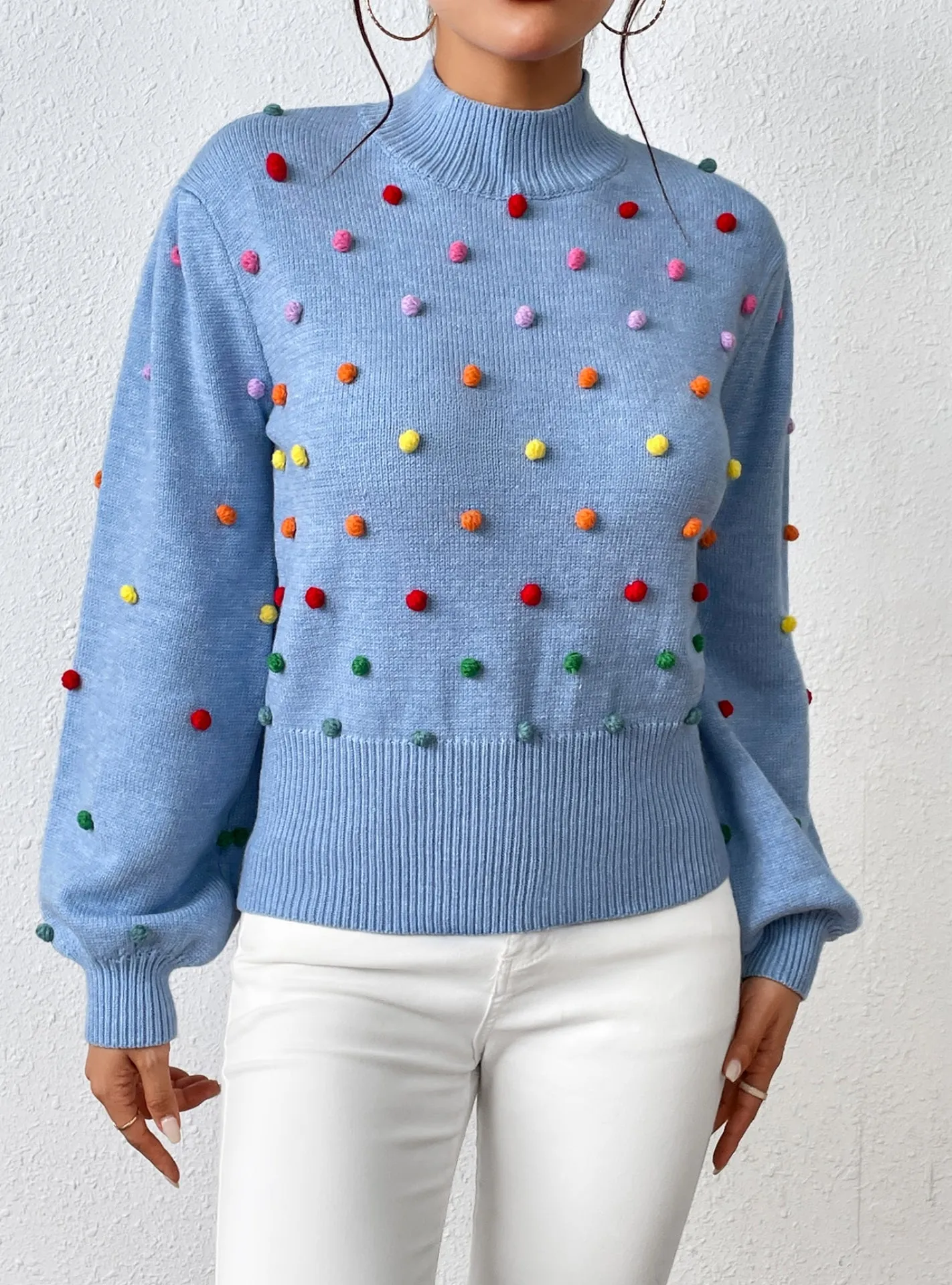 Fashion Colored Ball Sweater