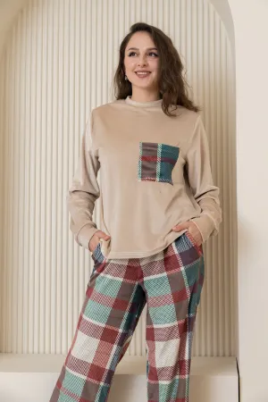 Festive Plaid Basic Pjs - Emerald Green