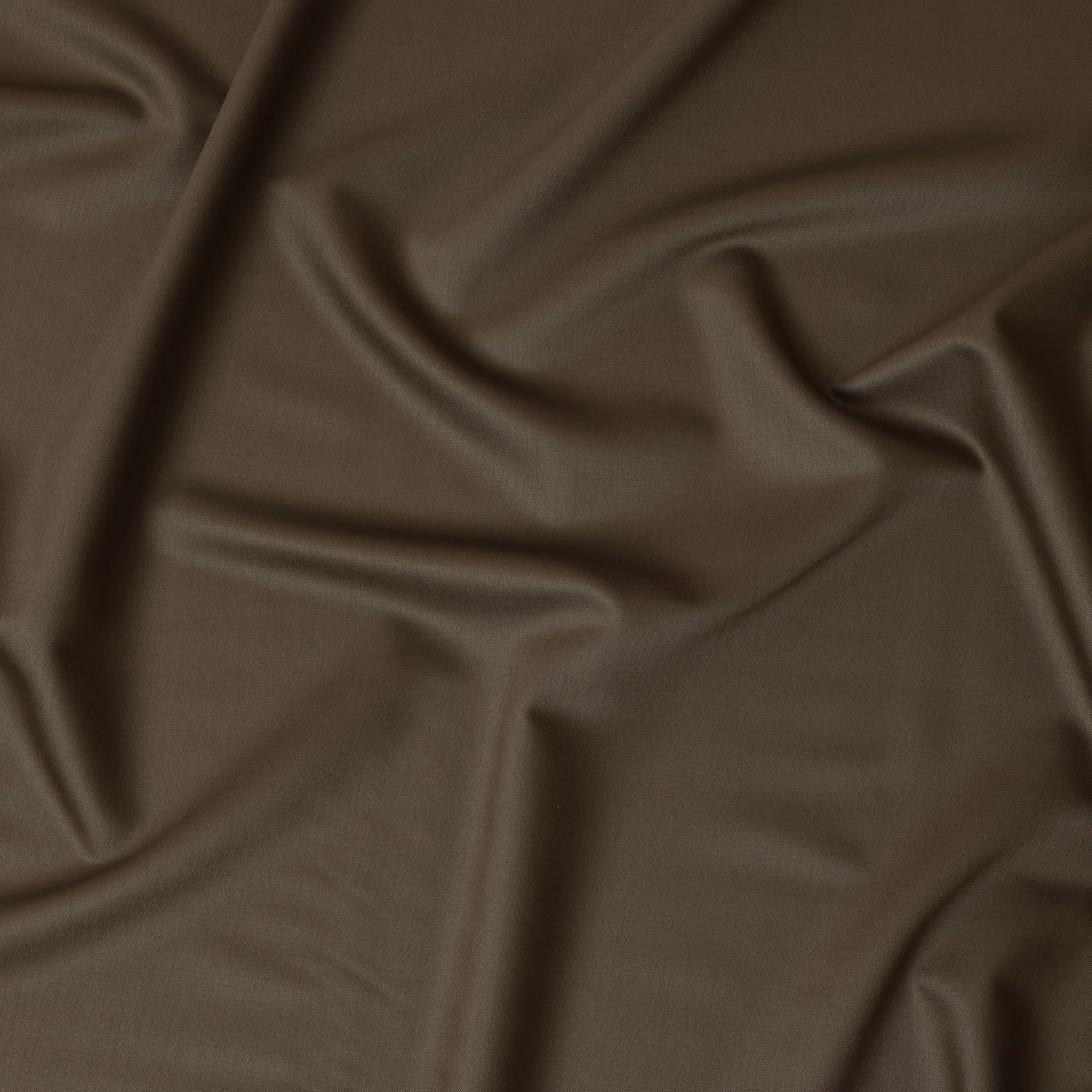 Greenish Brown Super 120's English All Wool Suiting Fabric – 3.5 Meters, 150 cm Width, Made in the UK-D20517