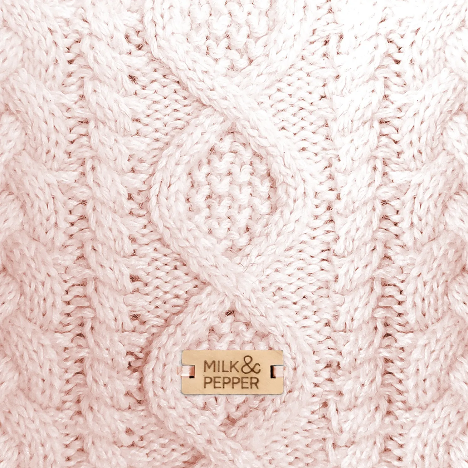 irvin cable knit sweater - pink