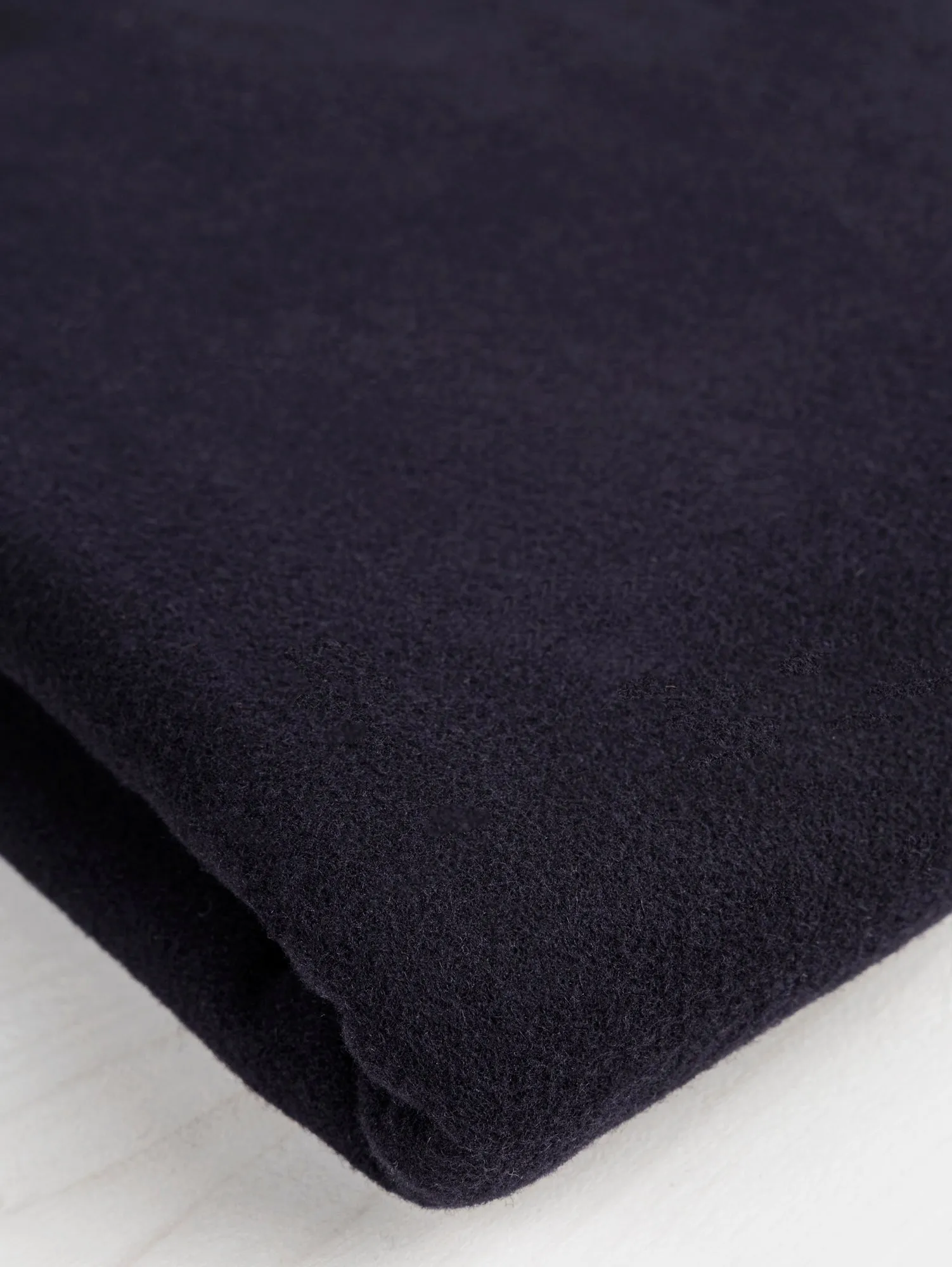 Italian Melton Wool Blend Coating Deadstock - Navy - Swatch