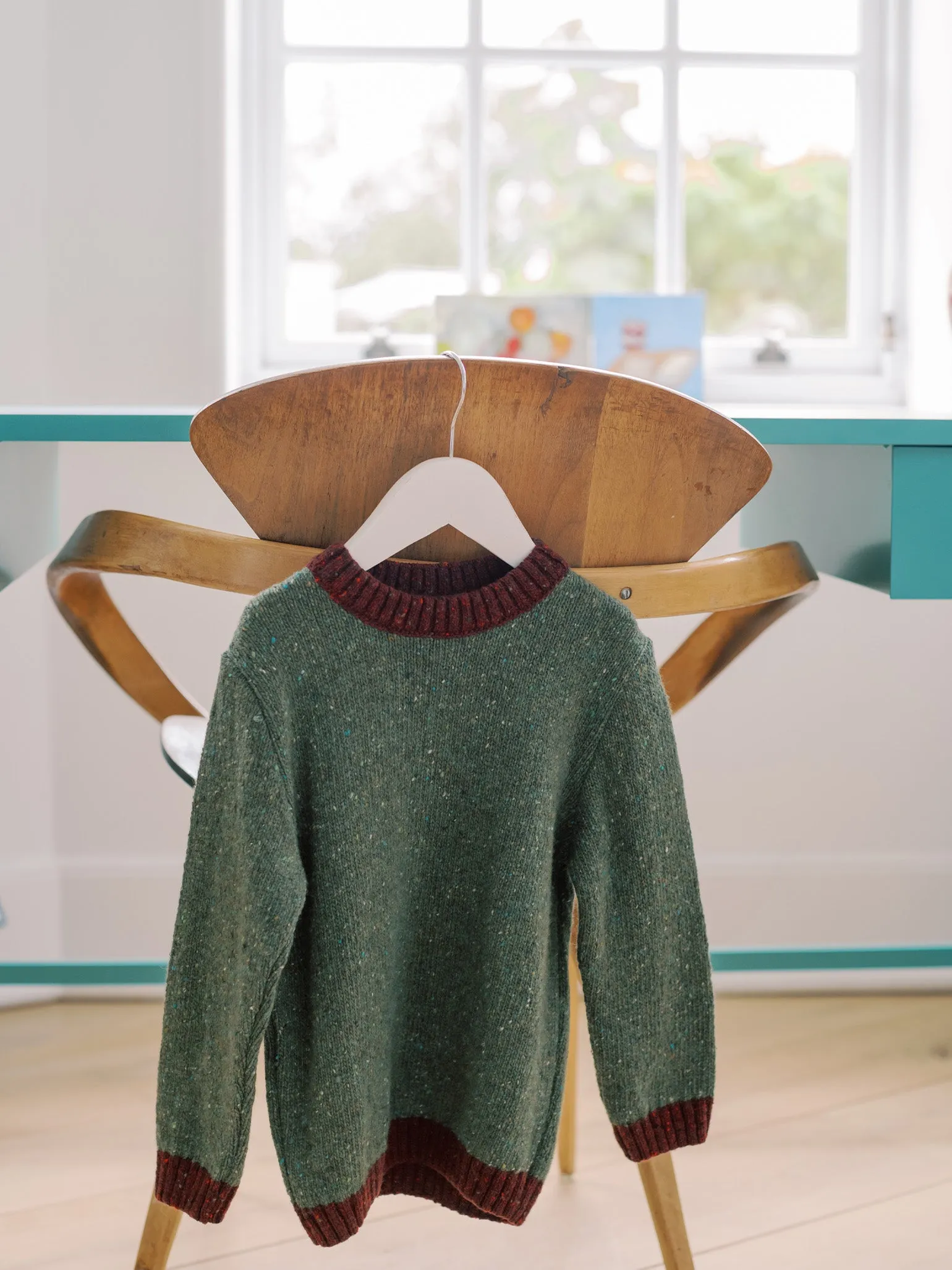 Light Olive Mirlo Merino Boy Jumper