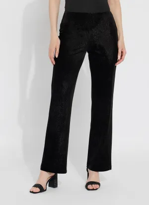 Metallic Foil Velvet Pant (Plus Size) (31.5" Inseam)