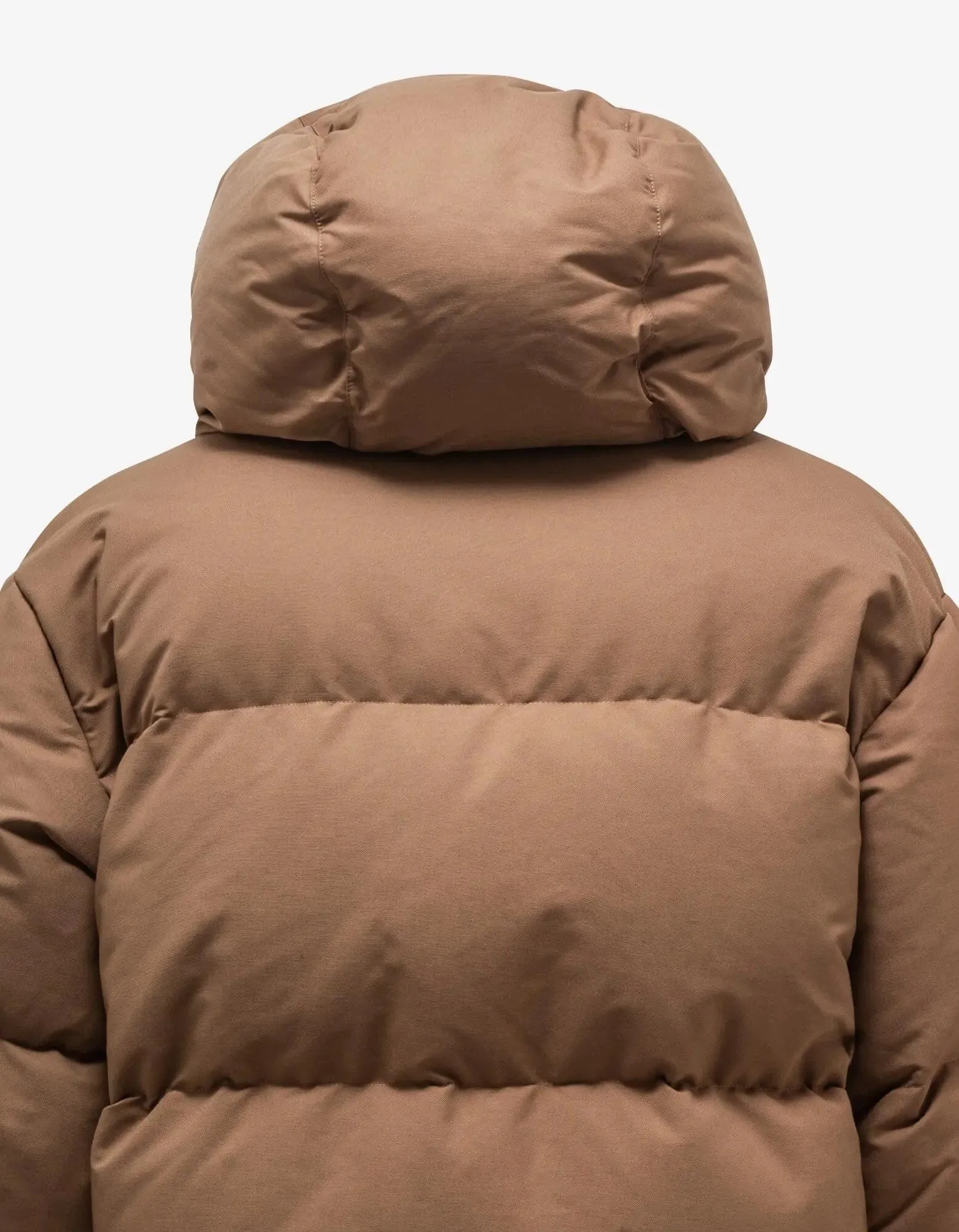 Off-White Camel OW Race Canvas Down Puffer Jacket