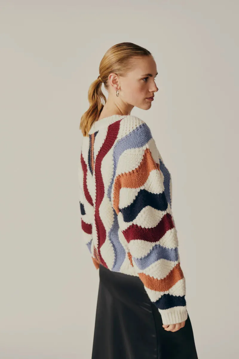 Pieris Sweater | Ecru Multi