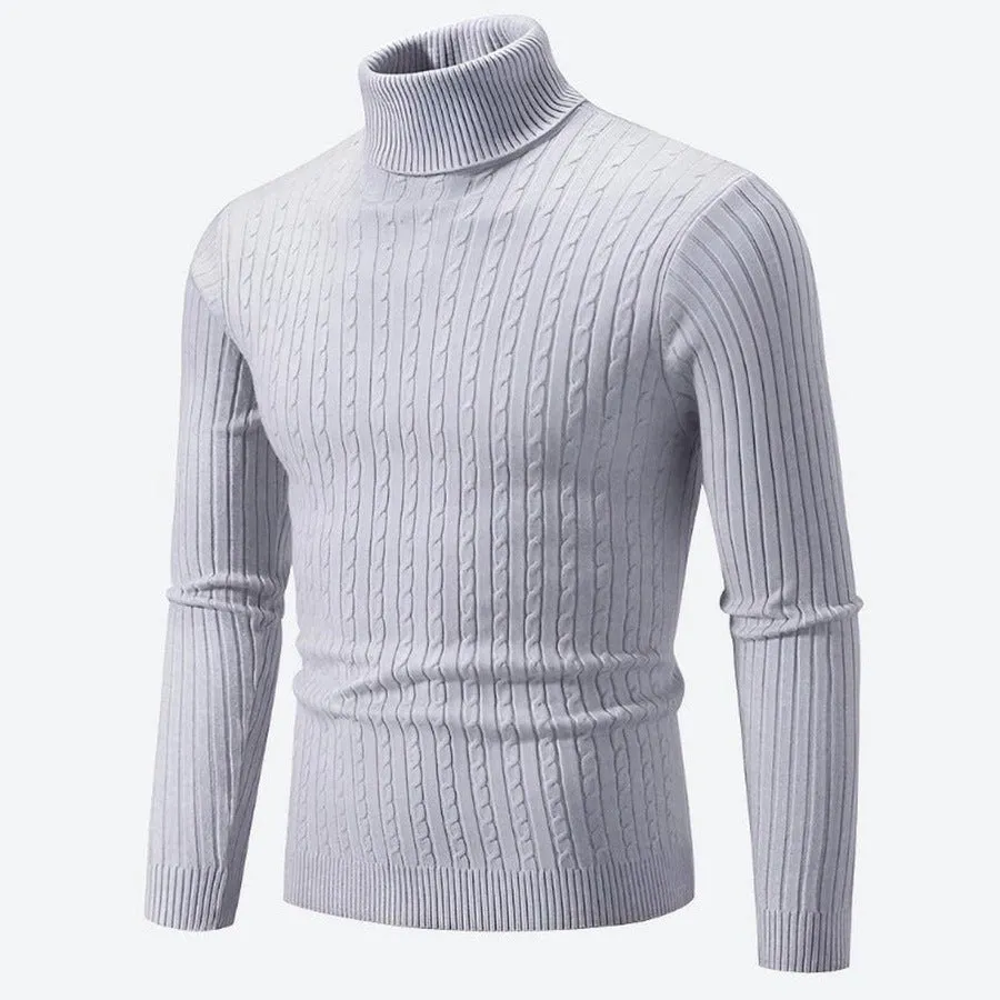 Quality Ribbed Knit Turtleneck Sweaters