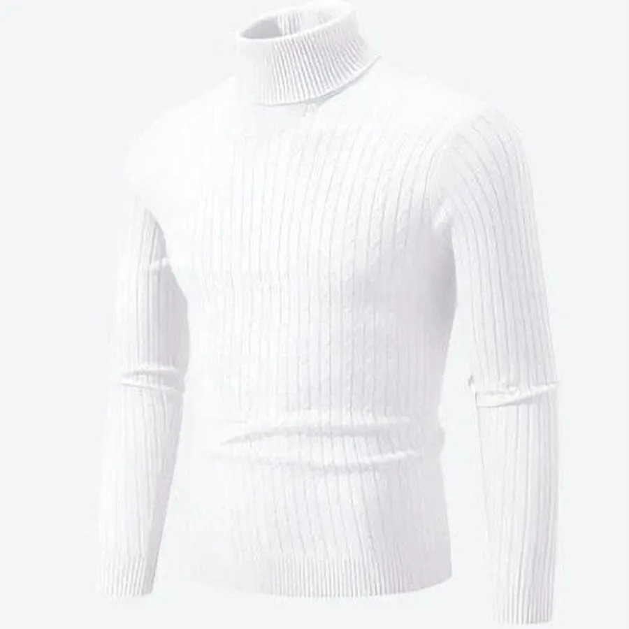 Quality Ribbed Knit Turtleneck Sweaters