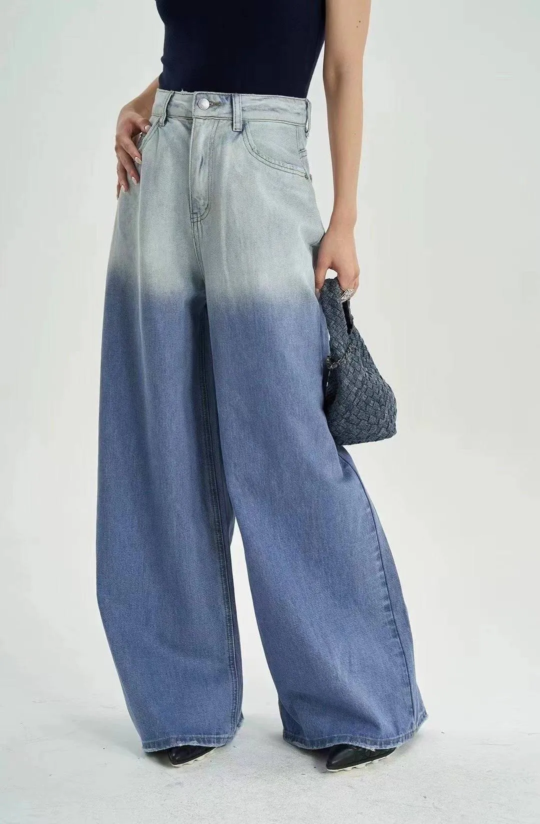 Reggie Gradient Wide Leg Denim Pants