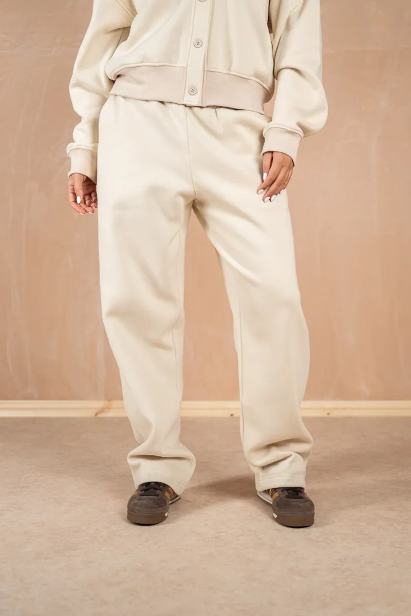 Relaxed Jersey Straight Leg Jogger - Stone