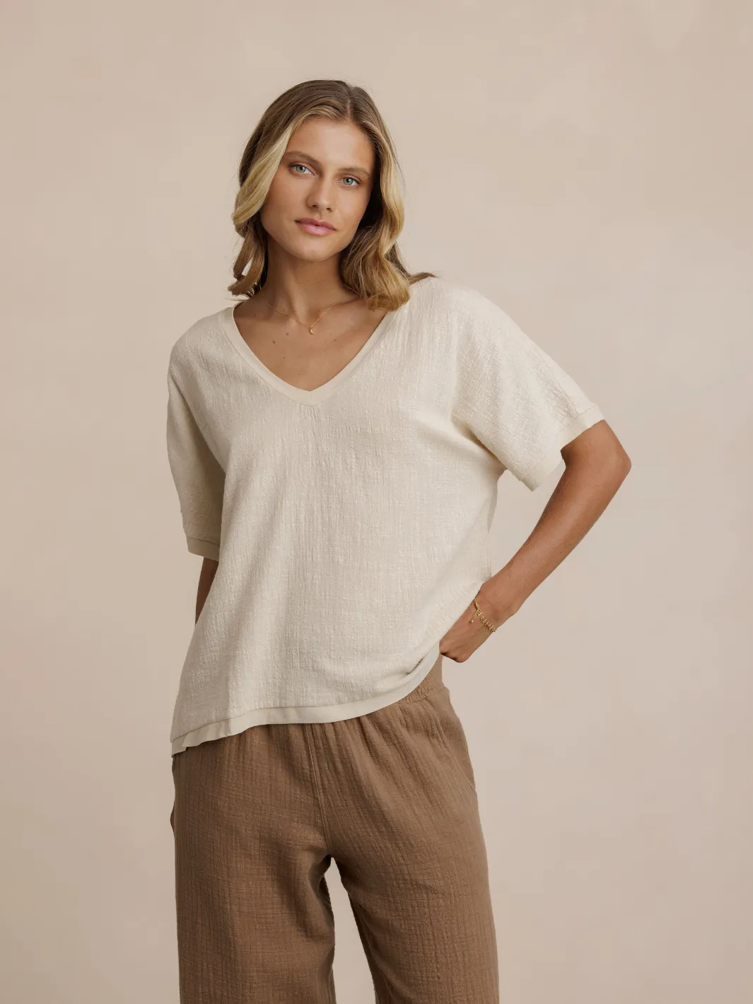 Sancia Cotton Pants Desert Sand