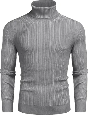 Slim Fit Knitted High Neck Pullover Sweaters (US Only)