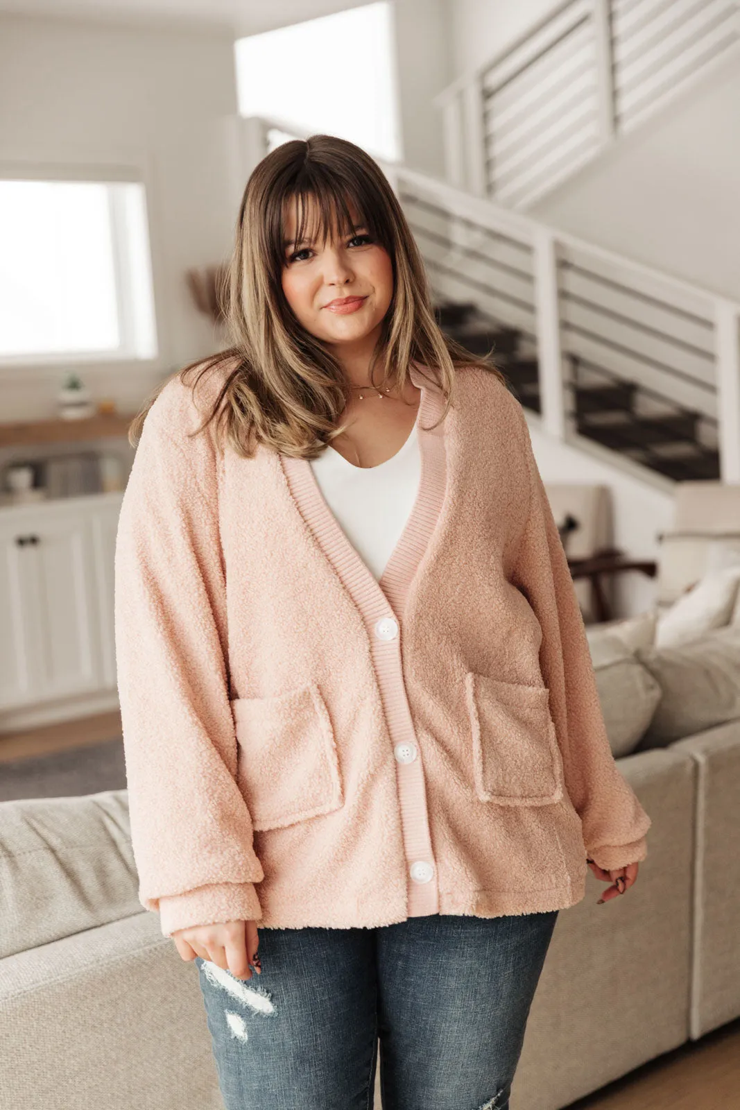 Start The Trend Cardigan in Blush