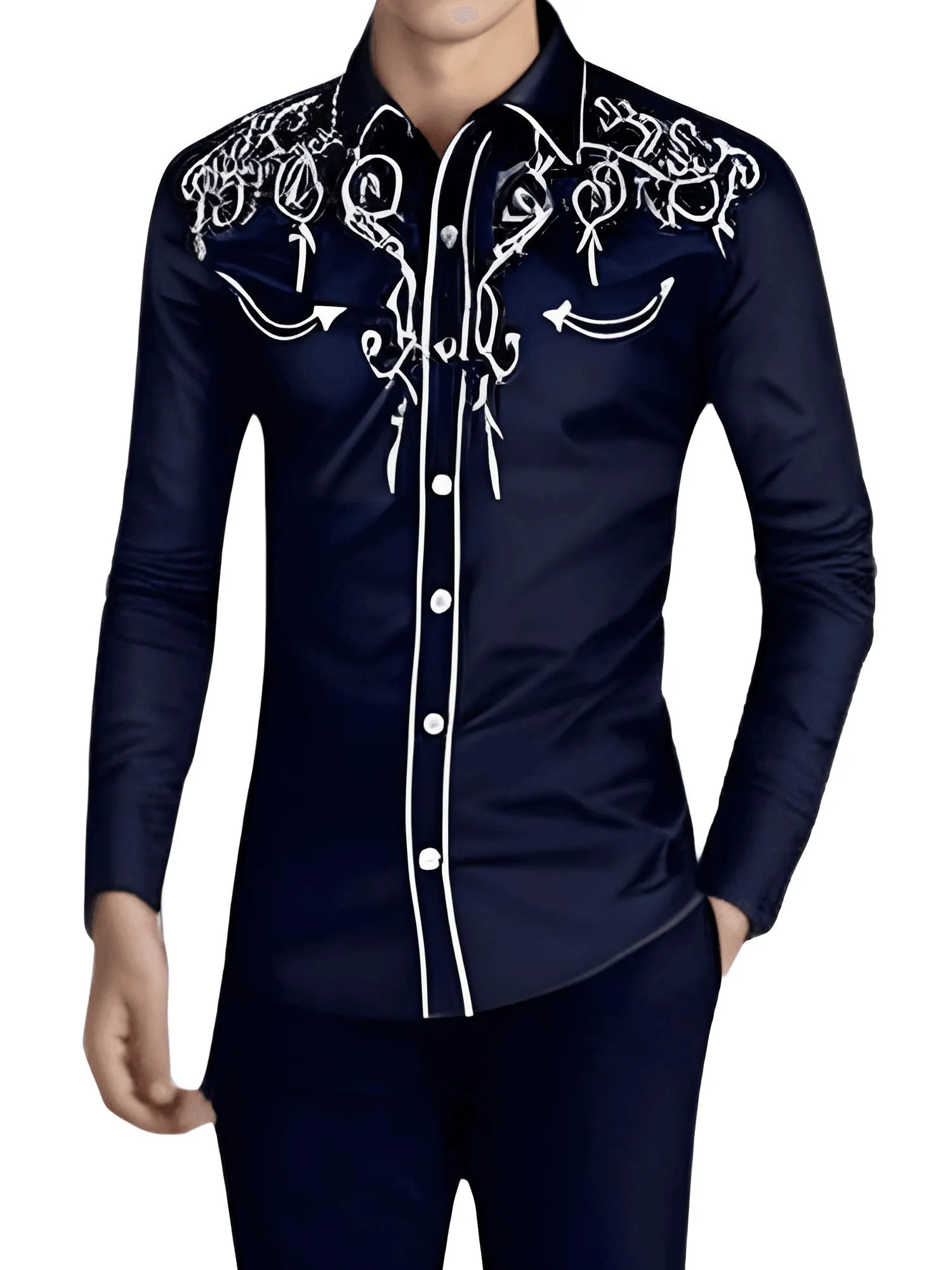 Stylish Men's Western Cowboy Shirt