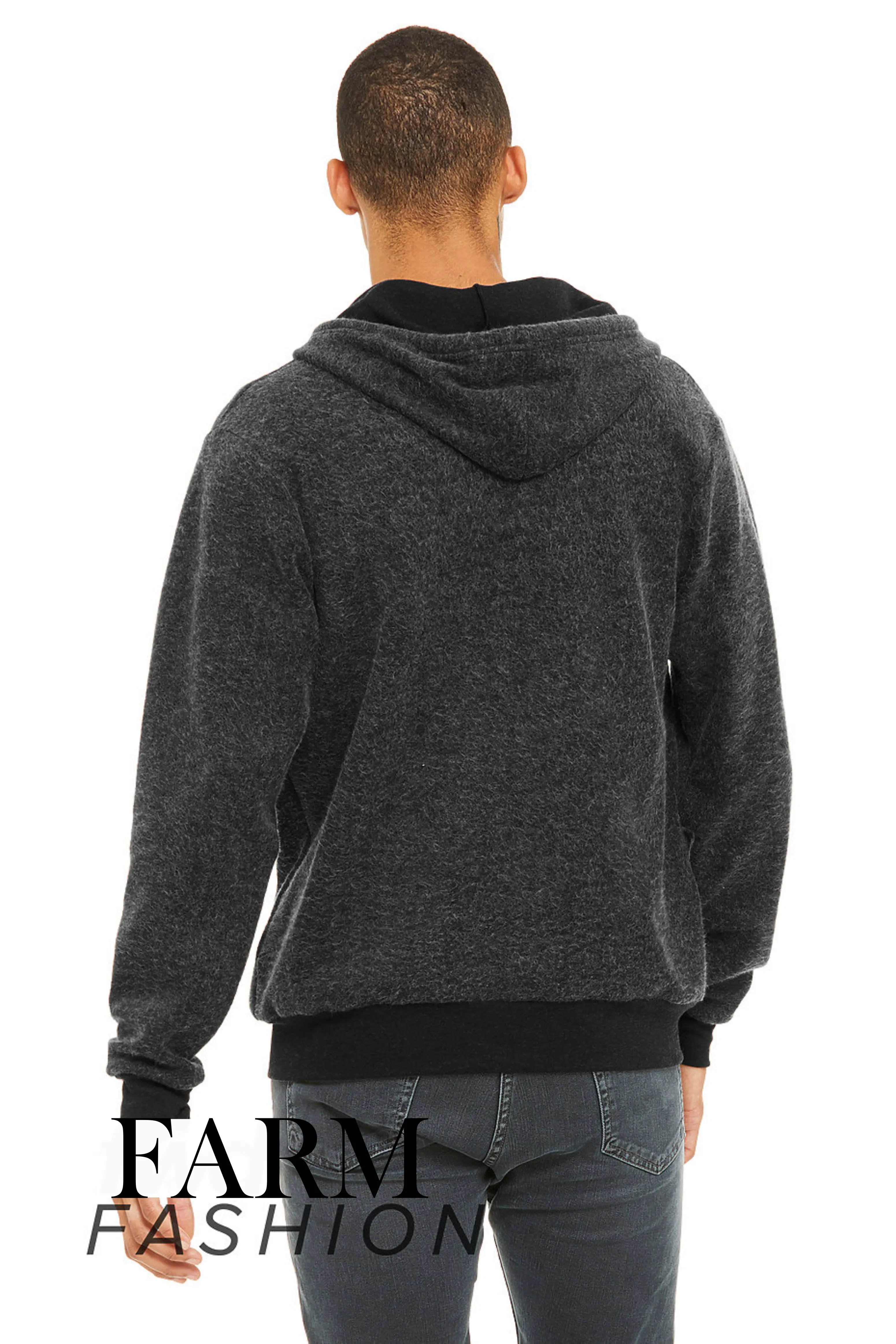 The Statement Sueded Fleece Full Zip Hoodie