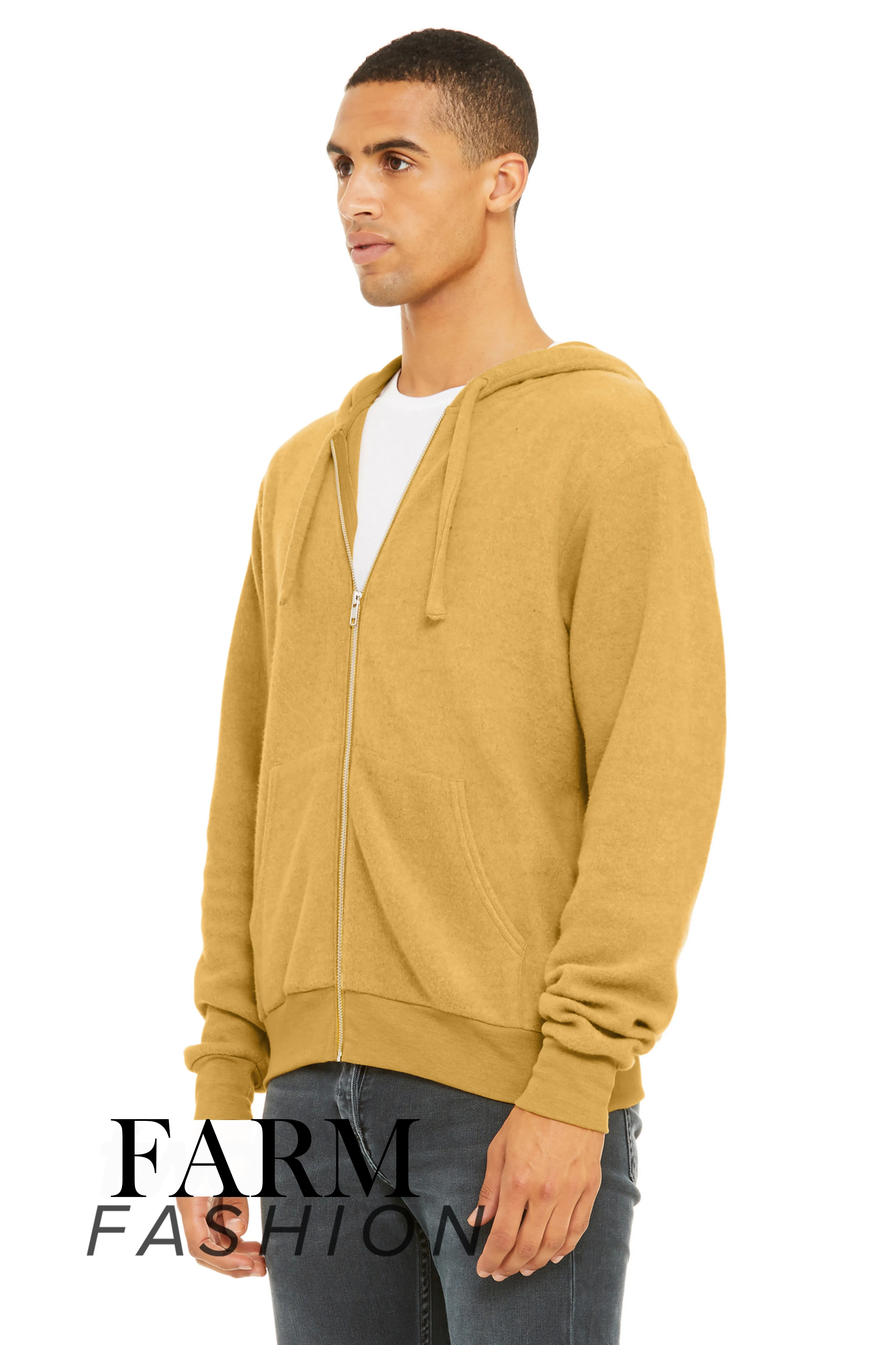 The Statement Sueded Fleece Full Zip Hoodie