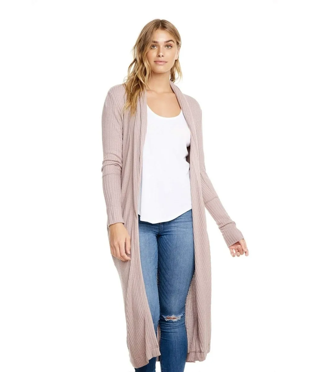 Thermal L/S Shawl Cardigan Rose