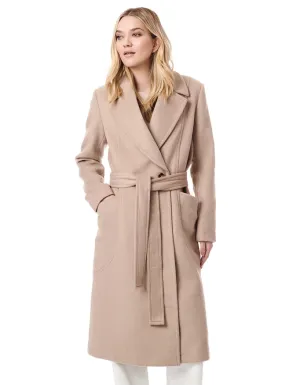 Tie Waist Wool Coat Oatmilk