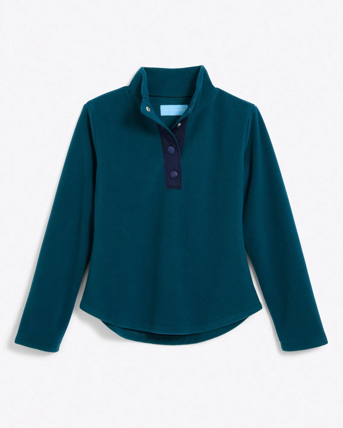 Turtleneck Pullover Fleece in Teal