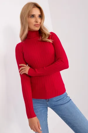 Turtleneck Sweater in Red