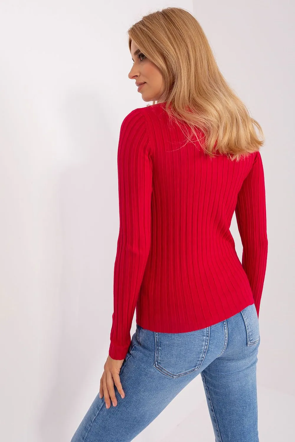 Turtleneck Sweater in Red