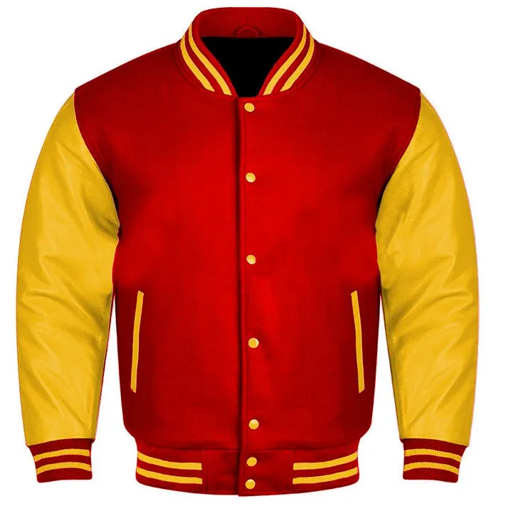 Varsity Jacket - Red Gold