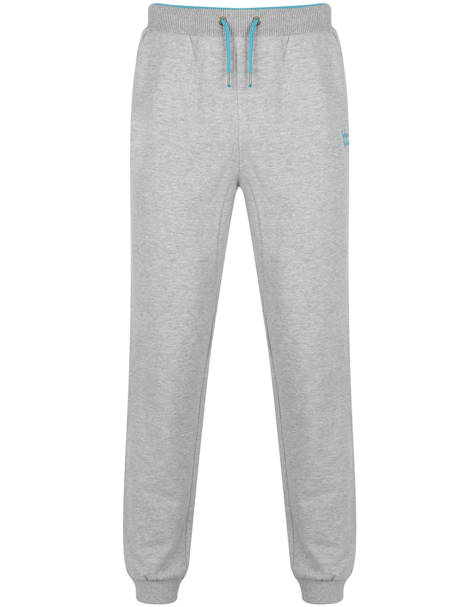 Western Brushback Fleece Cuffed Joggers In Light Grey Marl -Tokyo Laundry