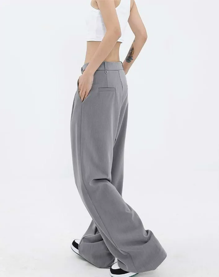 Wide Leg Waist Cutout Pants