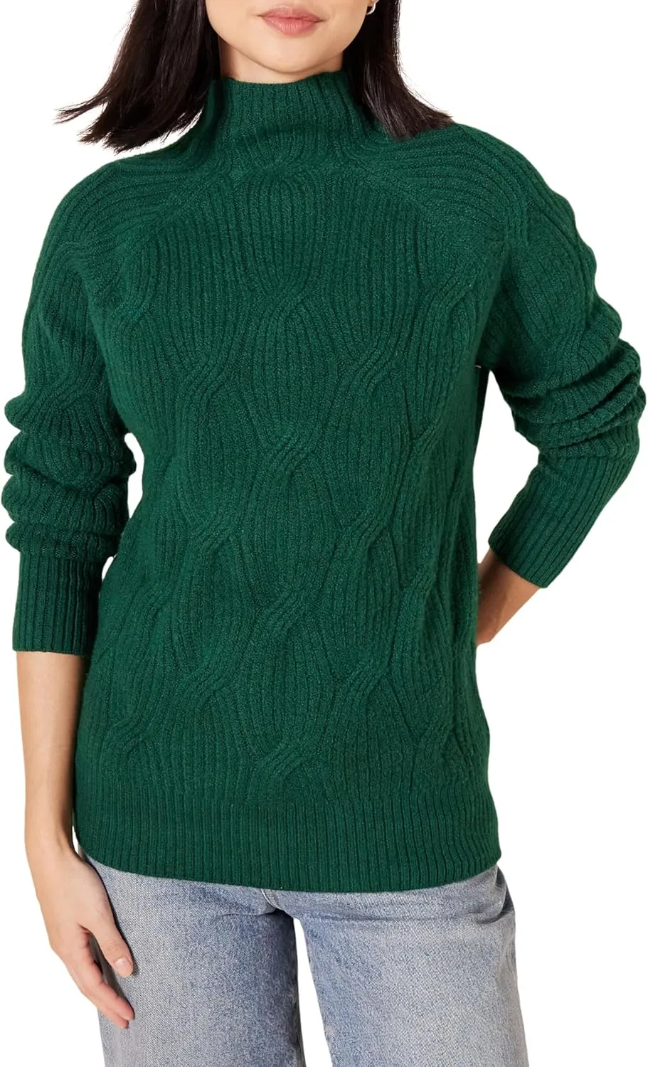 Women’s Winter Sweater, Soft Touch Funnel Neck Knit