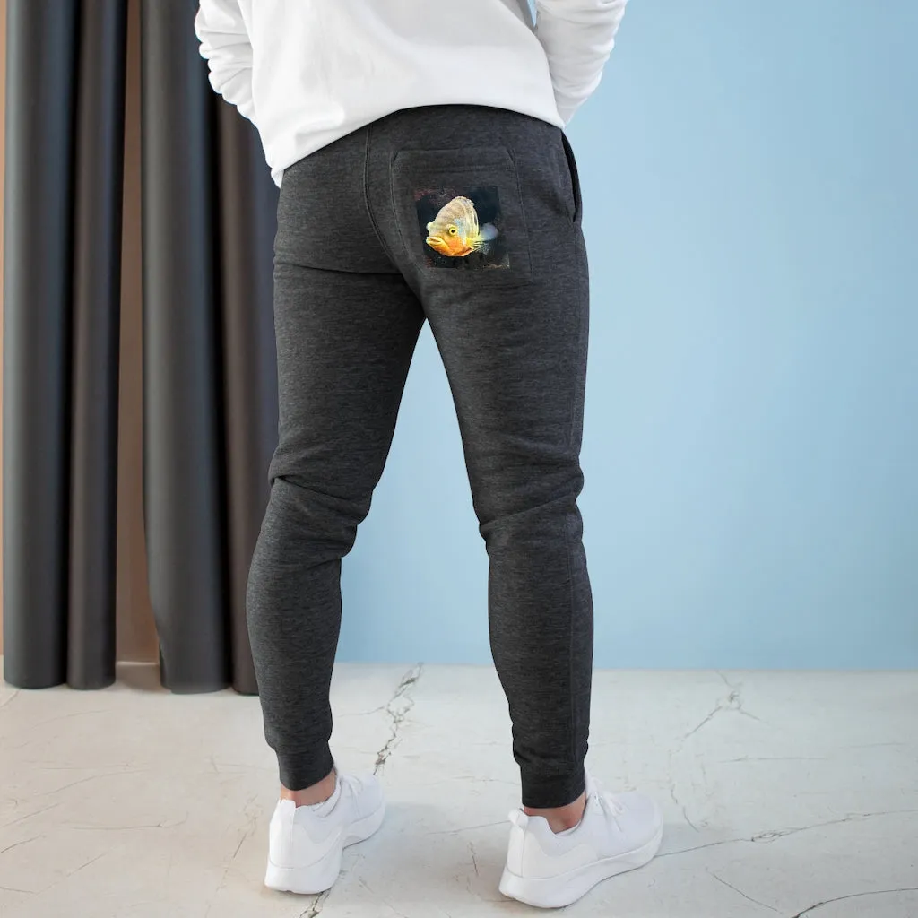 Yellow Orange Fish Premium Fleece Joggers